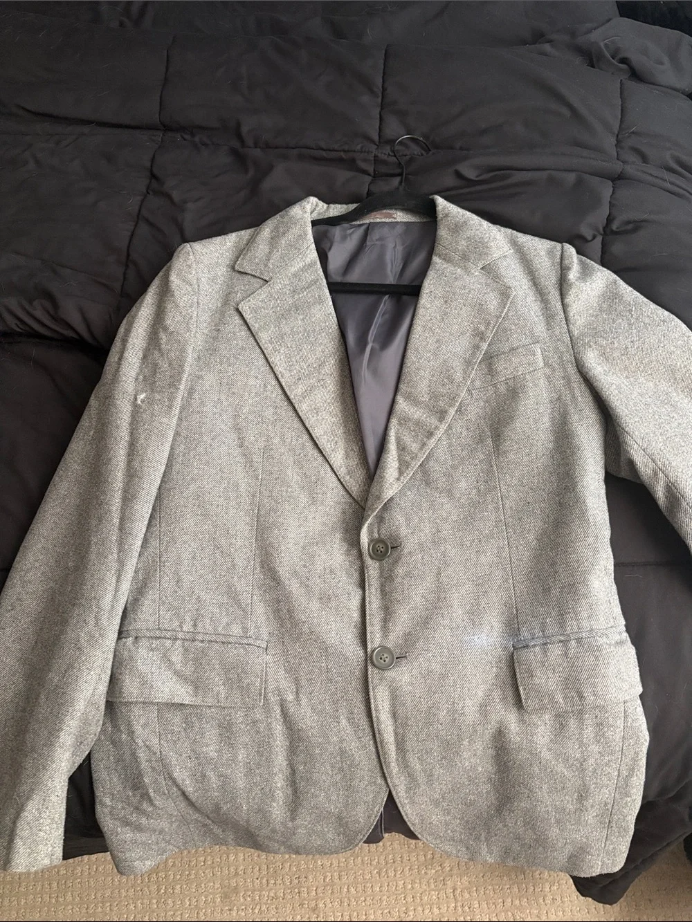 Men's Classic Gray Two-Button Blazer